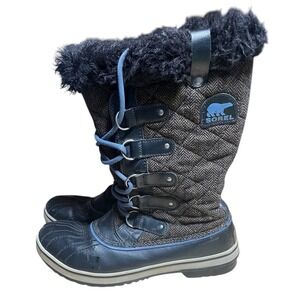 Sorel Torfino II Leather&Faux Fur  Waterproof Boots - Black&Brown NL 2034 248